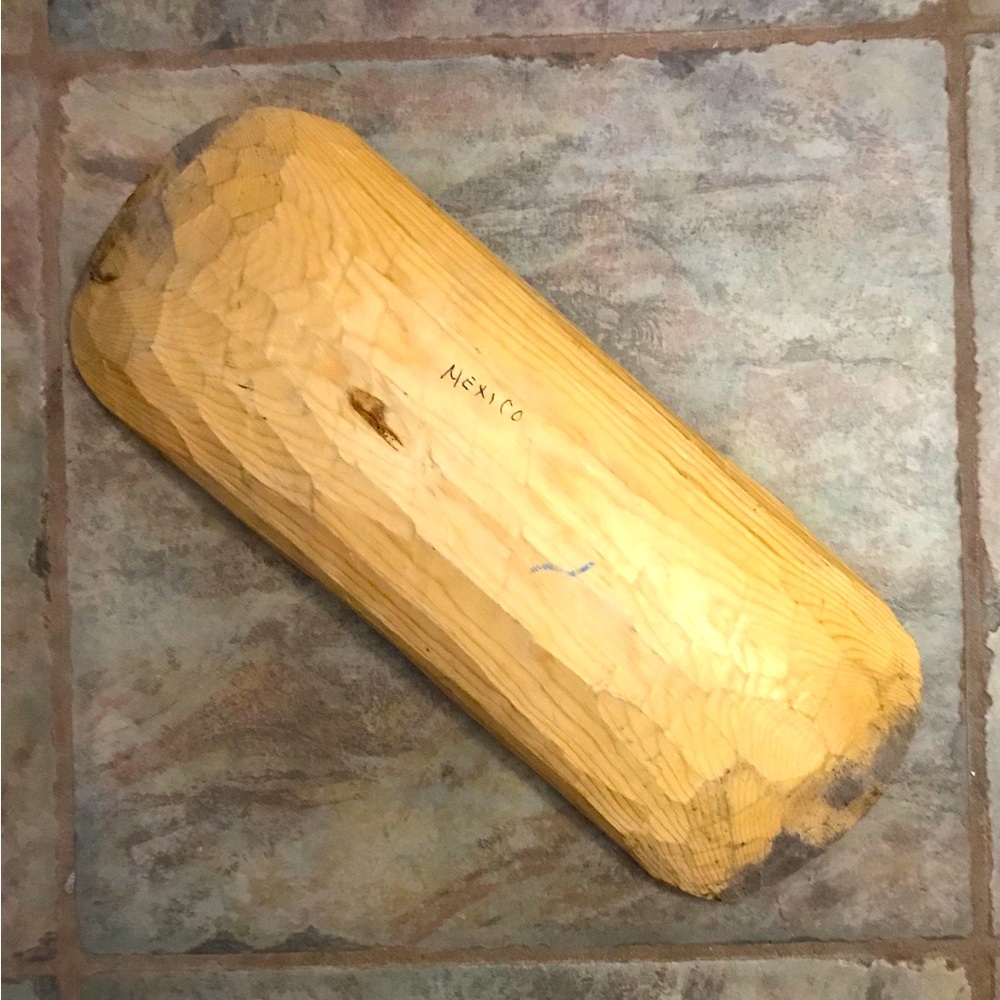 Hand Hewn Wooden Dish from Mexico. 19” Long. Rustic & Sturdy - Picture 4 of 4